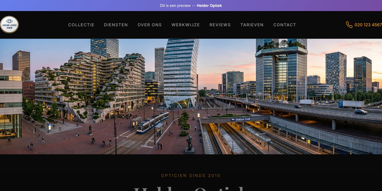 Voorbeeld van de Dark Creative-stijl
