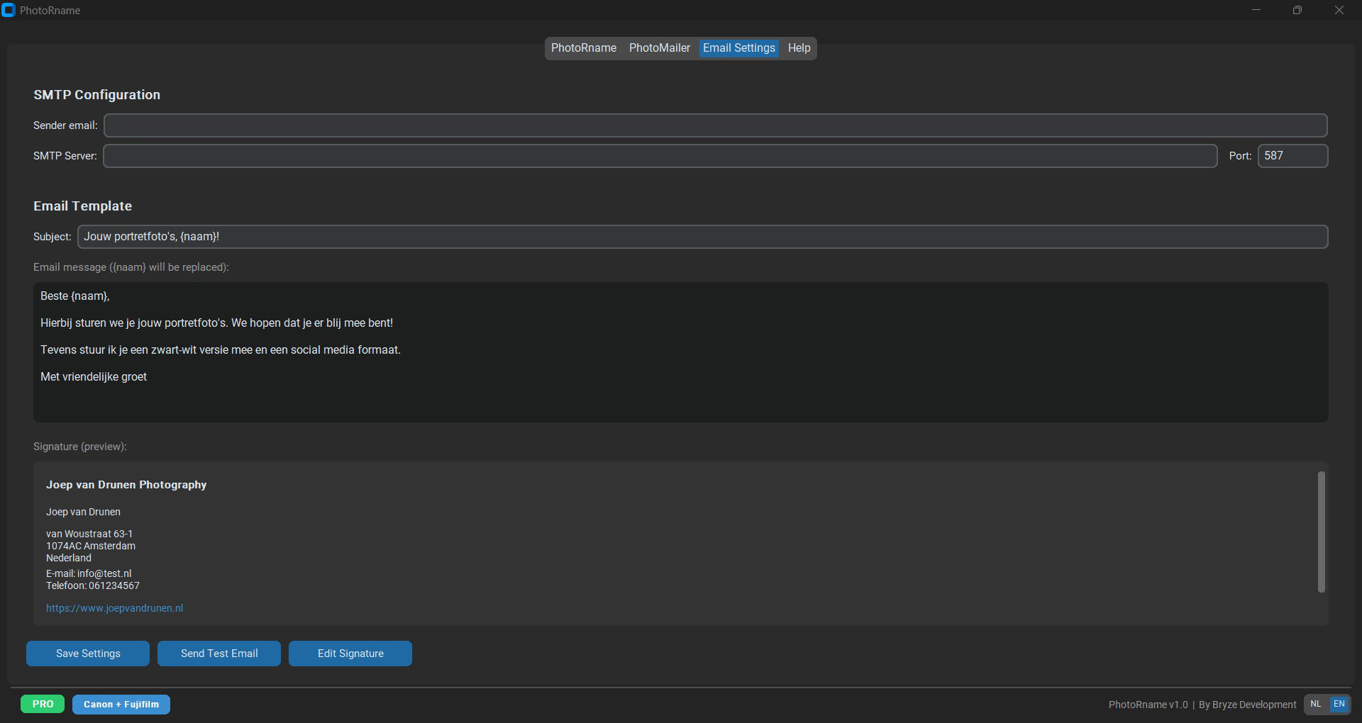 Gepersonaliseerde e-mails met handtekening